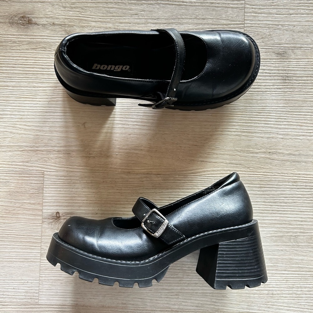 BONGO Faux Leather Mary Jane Shoes